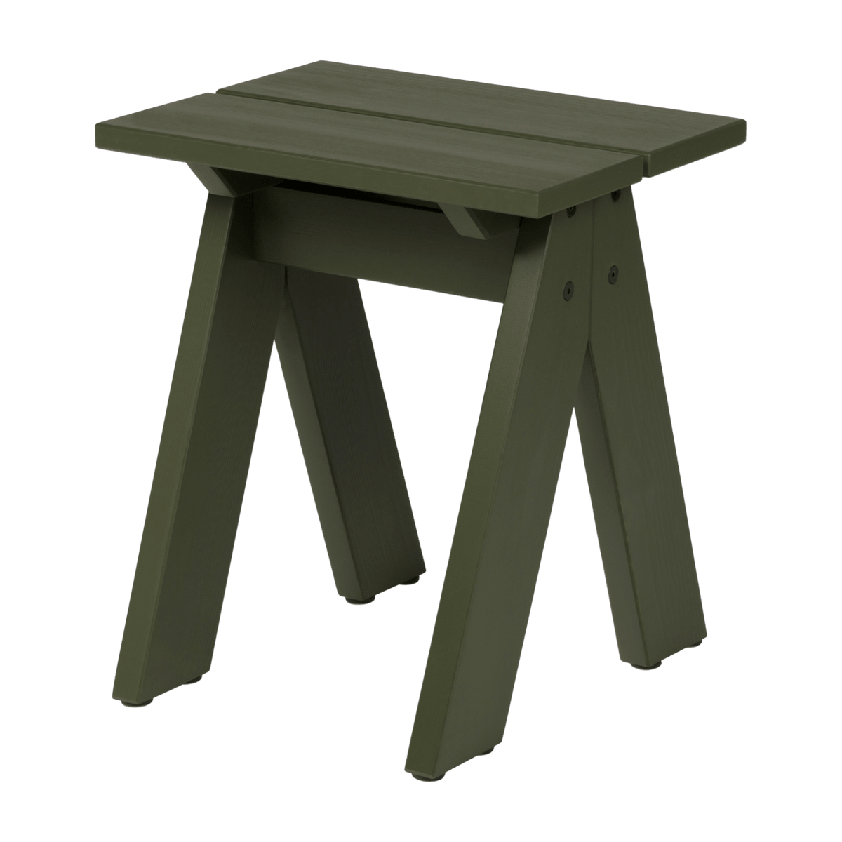 Tabouret de jardin en bois de pin massif vert forêt 40x40x44cm Navo - noo.ma - The Cool Republic