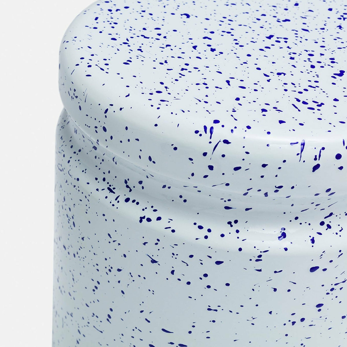 Tabouret en acier blanc tacheté de bleu foncé Last Stool - Hem - The Cool Republic