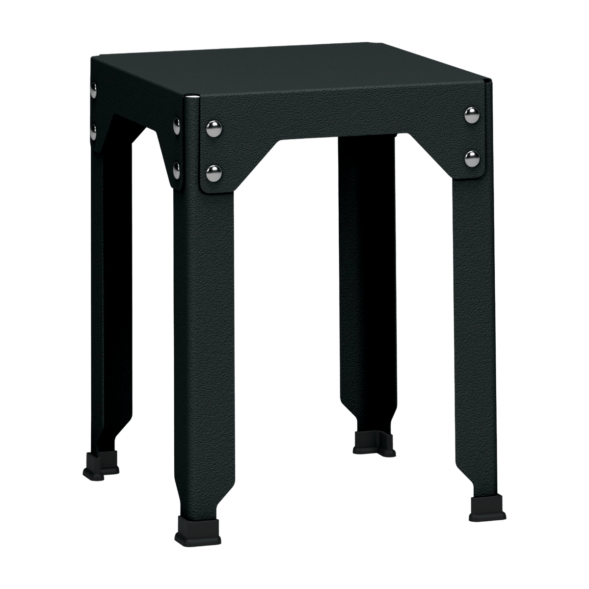 Tabouret en acier galvanisé anthracite 45 cm Hegoa - Matière Grise - The Cool Republic