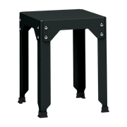Tabouret en acier galvanisé anthracite 45 cm Hegoa - Matière Grise - The Cool Republic