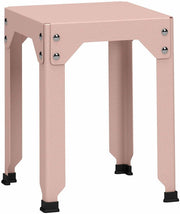 Tabouret en acier galvanisé baby pink 45 cm Hegoa - Matière Grise - The Cool Republic