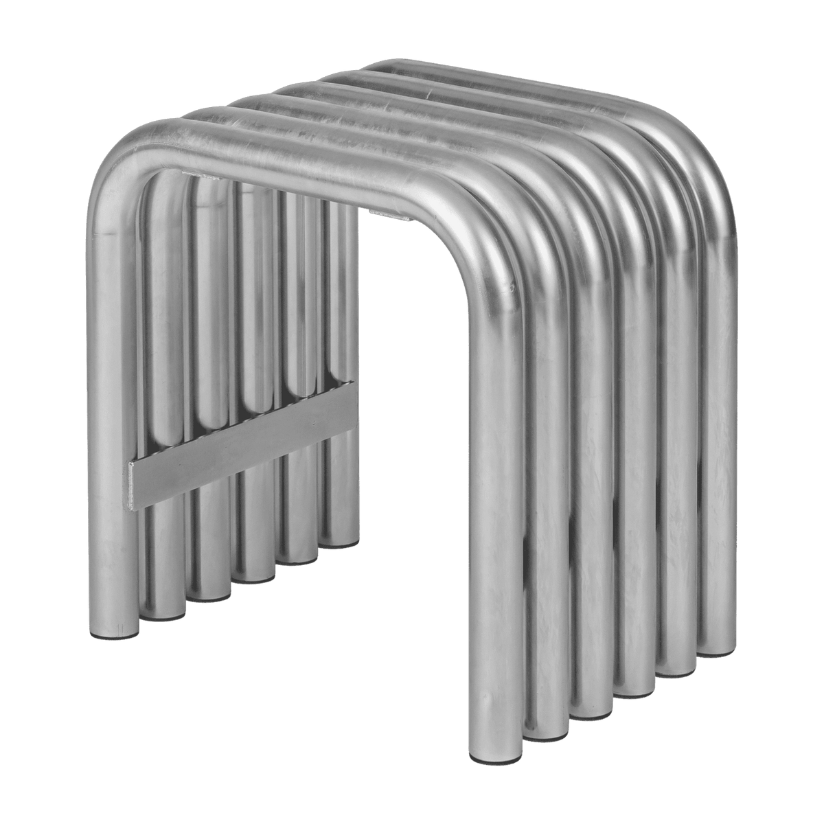 Tabouret en acier galvanisé chromé Nokk - noo.ma - The Cool Republic