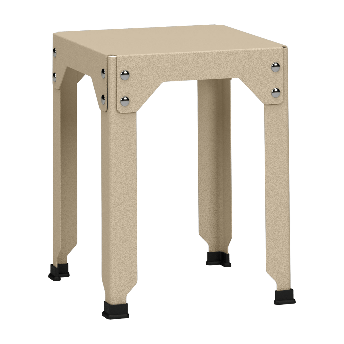 Tabouret en acier galvanisé crème 45 cm Hegoa - Matière Grise - The Cool Republic