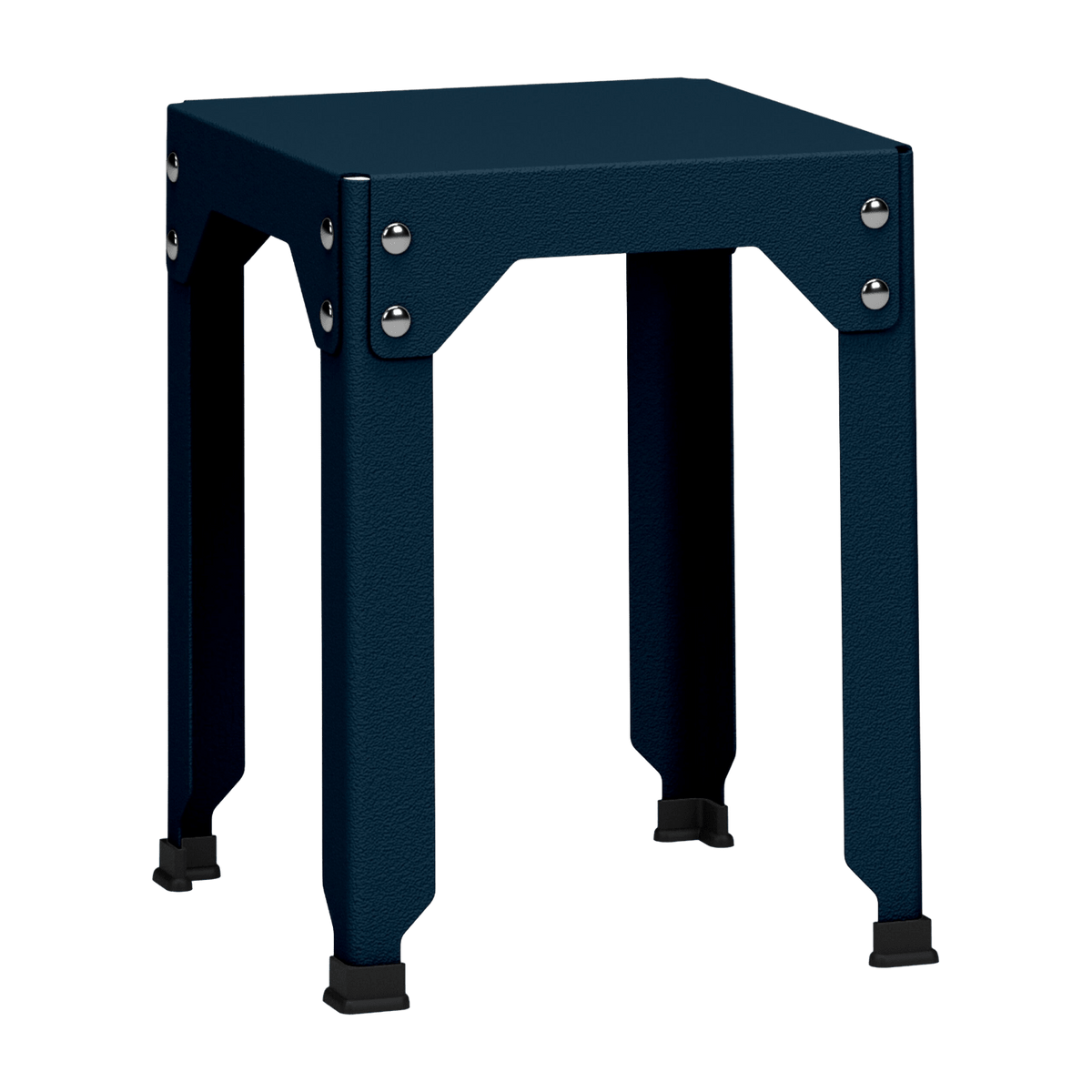Tabouret en acier galvanisé denim 45 cm Hegoa - Matière Grise - The Cool Republic
