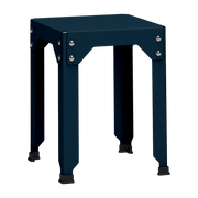 Tabouret en acier galvanisé denim 45 cm Hegoa - Matière Grise - The Cool Republic