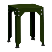 Tabouret en acier galvanisé kaki 45 cm Hegoa - Matière Grise - The Cool Republic