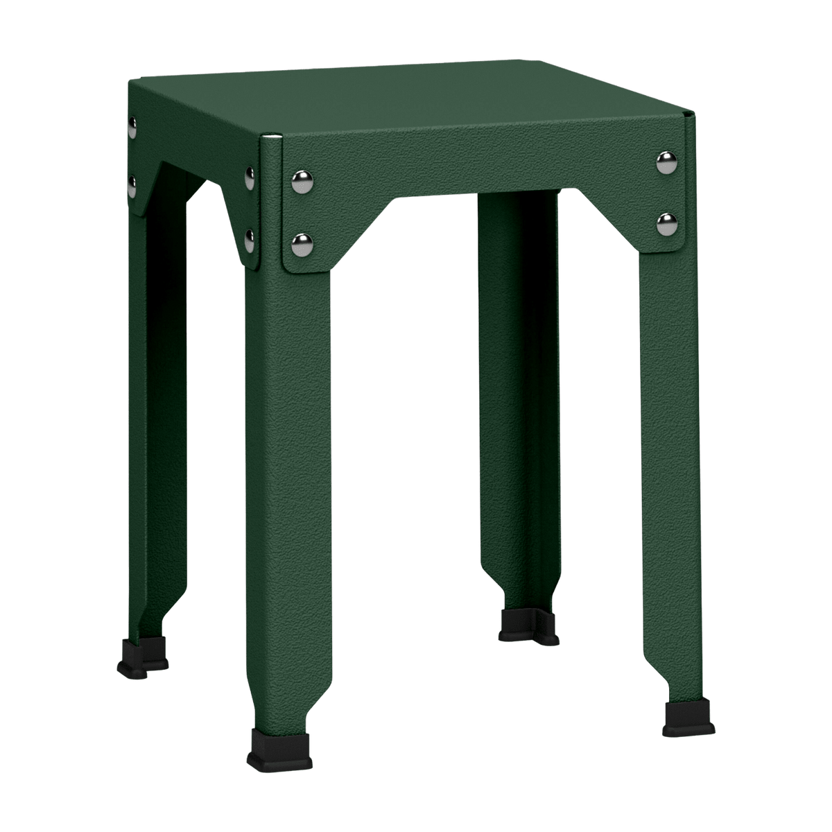 Tabouret en acier galvanisé olive 45 cm Hegoa - Matière Grise - The Cool Republic