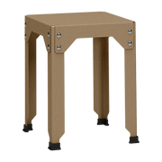 Tabouret en acier galvanisé sable 45 cm Hegoa - Matière Grise - The Cool Republic