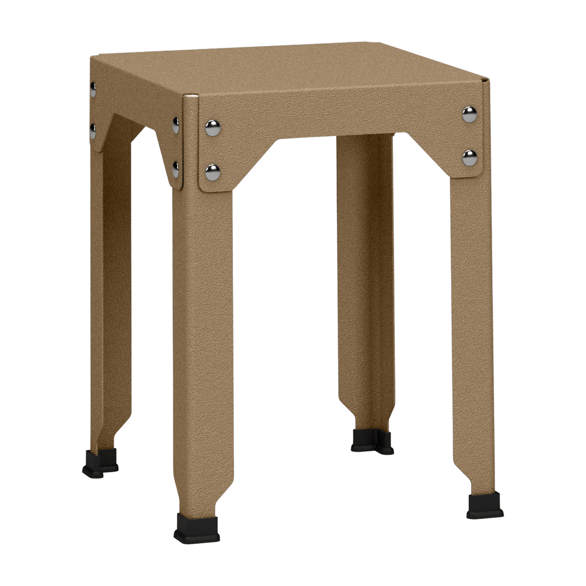 Tabouret en acier galvanisé sable 45 cm Hegoa - Matière Grise - The Cool Republic