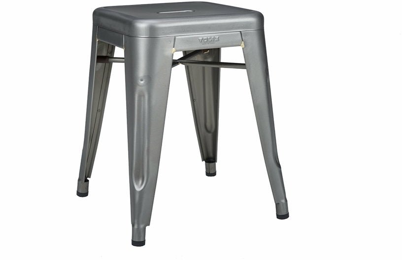 Tabouret en acier H45 Brut verni satiné - Tolix - The Cool Republic