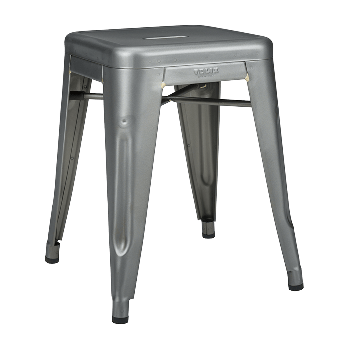 Tabouret en acier H45 Brut verni satiné - Tolix - The Cool Republic