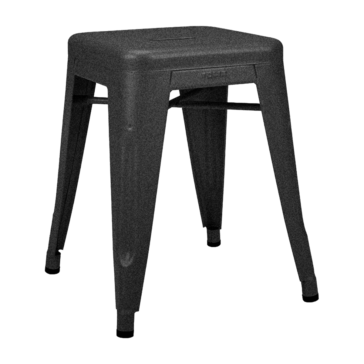 Tabouret en acier H45 Graphite mat fine texture - Tolix - The Cool Republic