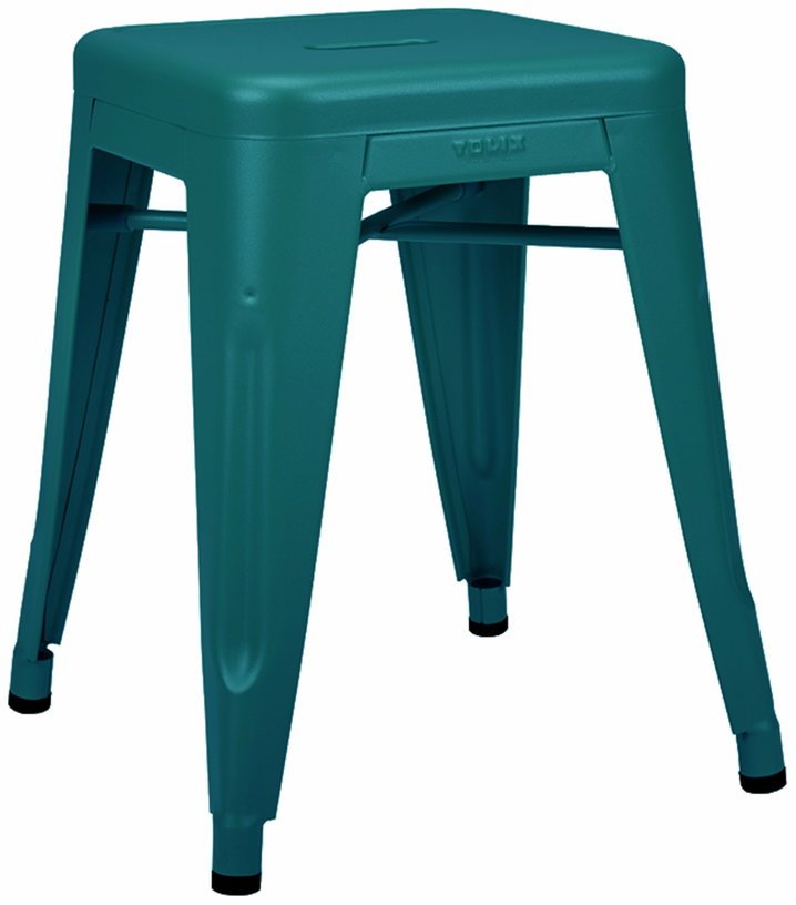 Tabouret en acier H45 Vert canard mat fine texture - Tolix - The Cool Republic