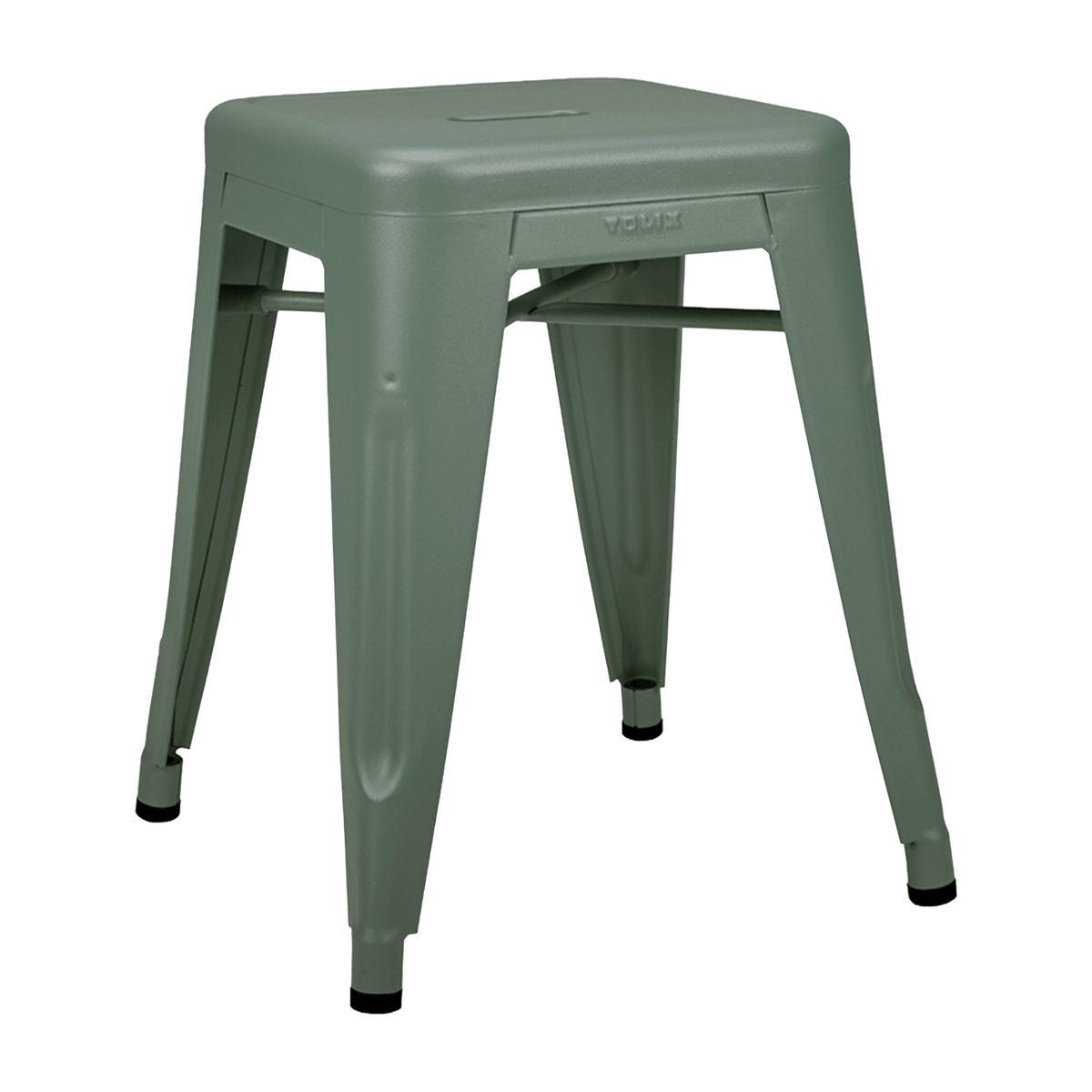 Tabouret en acier H45 Vert lichen mat fine texture - Tolix - The Cool Republic