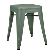Tabouret en acier H45 Vert lichen mat fine texture - Tolix - The Cool Republic