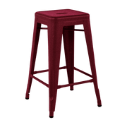 Tabouret en acier H65 Bourgogne mat fine texture - Tolix - The Cool Republic