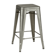 Tabouret en acier H65 Brut verni satiné - Tolix - The Cool Republic