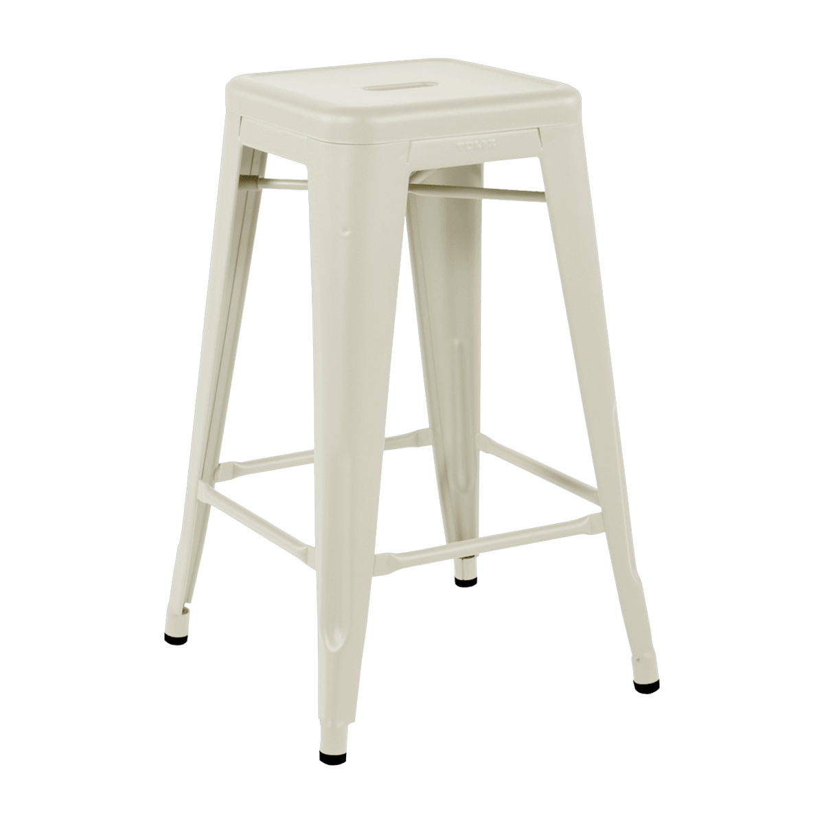 Tabouret en acier H65 Ivoire mat - Tolix - The Cool Republic