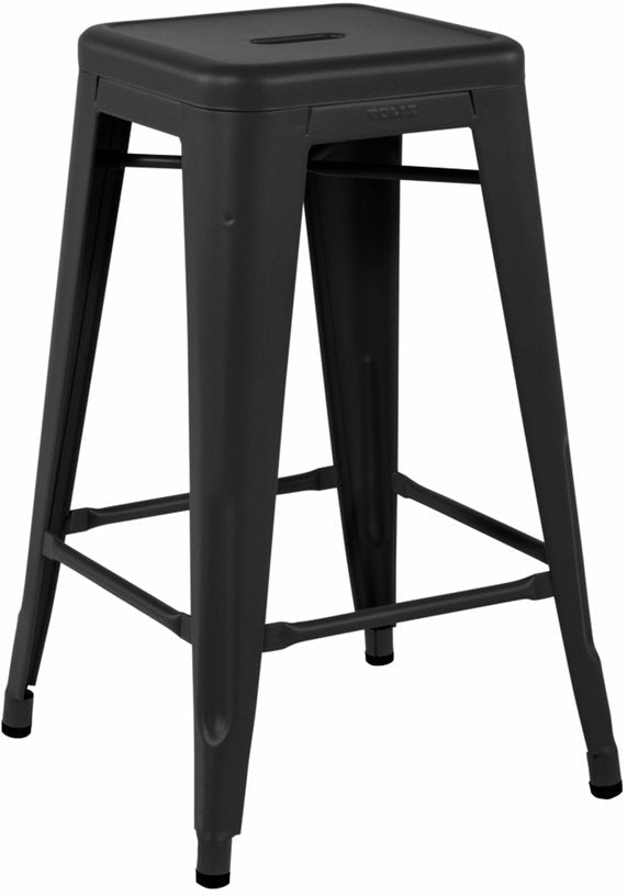 Tabouret en acier H65 Noir mat - Tolix - The Cool Republic