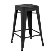 Tabouret en acier H65 Noir mat - Tolix - The Cool Republic