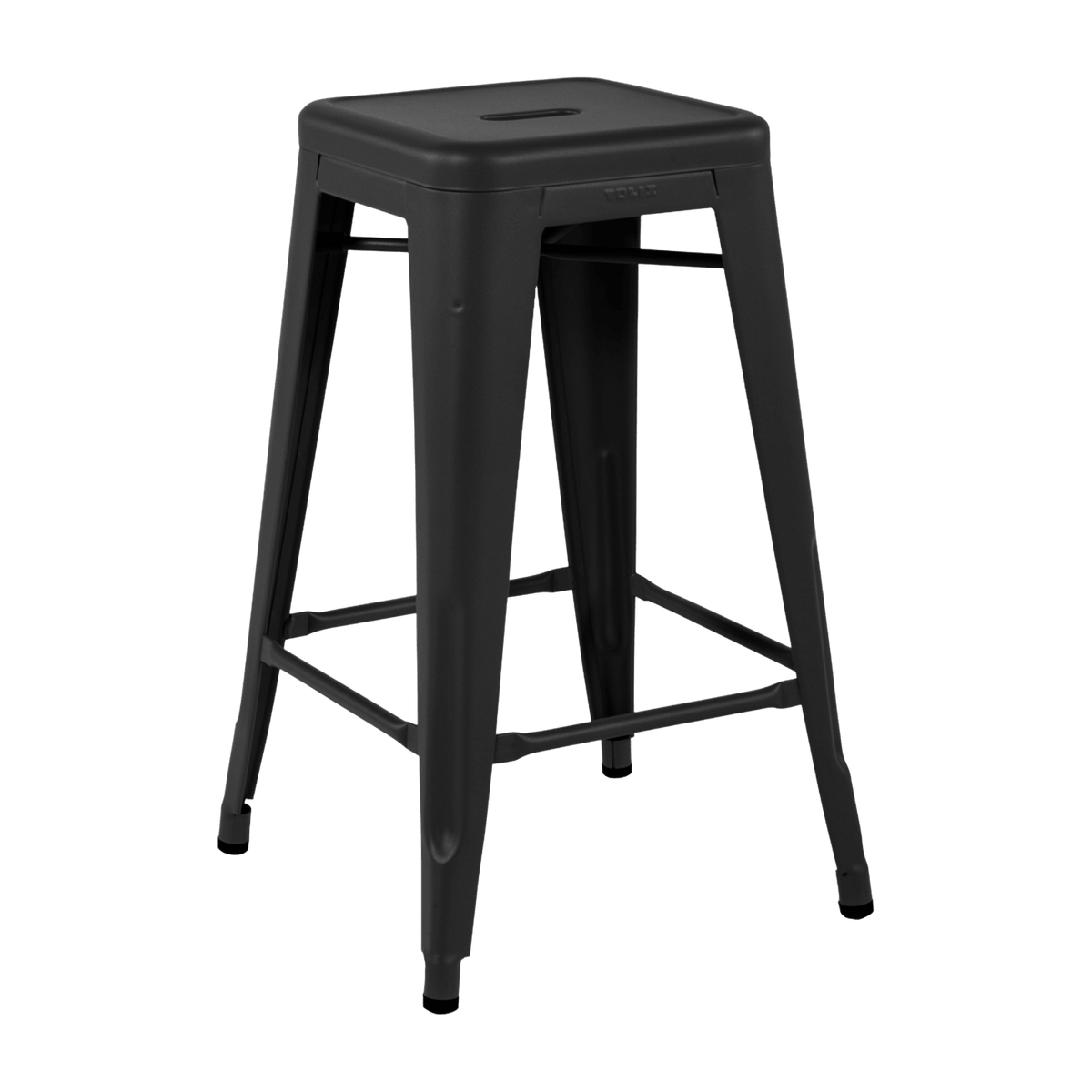 Tabouret en acier H65 Noir mat - Tolix - The Cool Republic