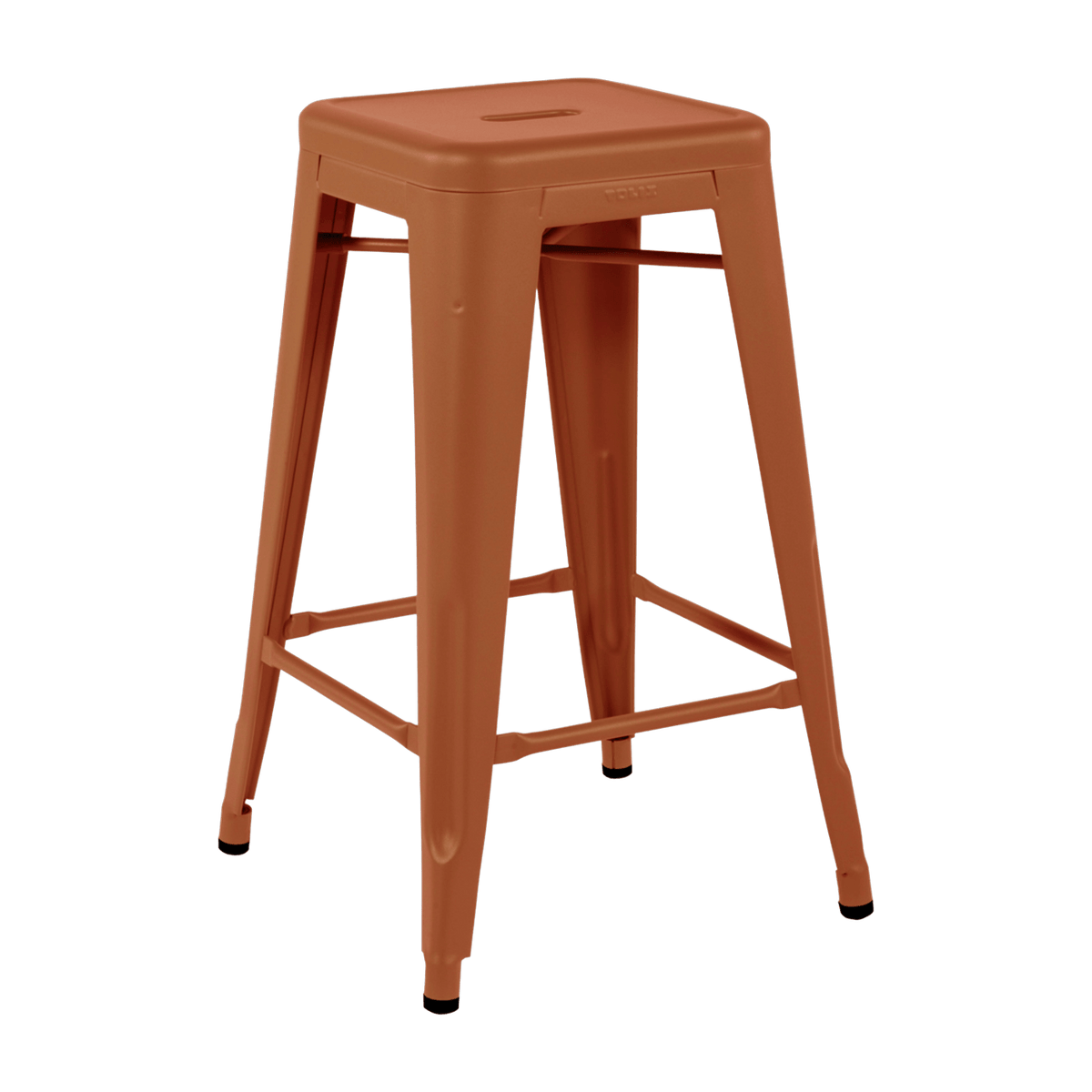 Tabouret en acier H65 Terracotta mat fine texture - Tolix - The Cool Republic