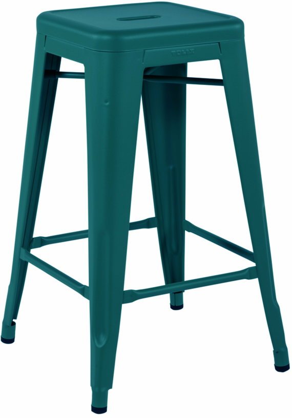 Tabouret en acier H65 Vert canard mat fine texture - Tolix - The Cool Republic