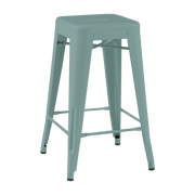 Tabouret en acier H65 Vert lichen mat fine texture - Tolix - The Cool Republic