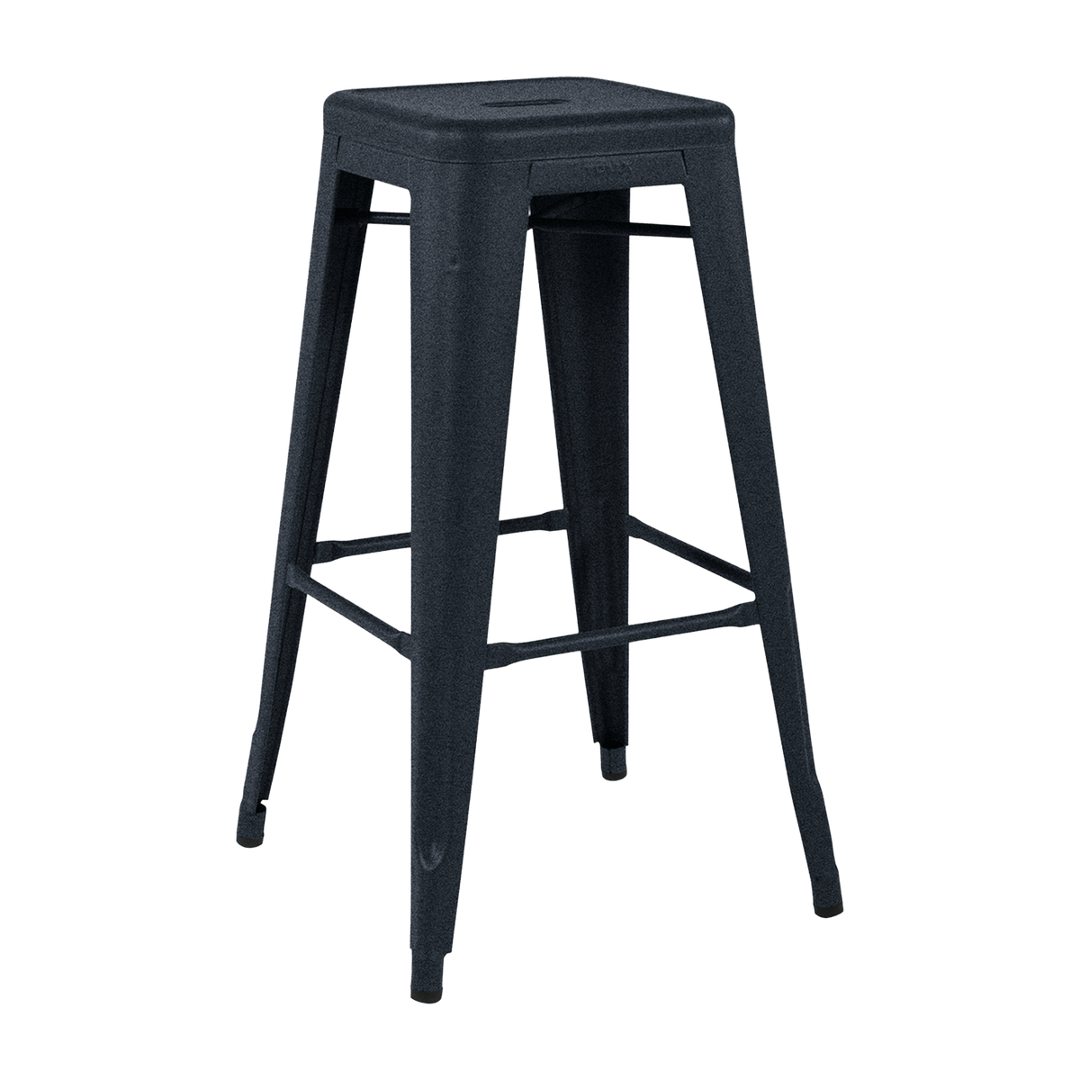 Tabouret en acier H75 Bleu nuit mat fine texture - Tolix - The Cool Republic