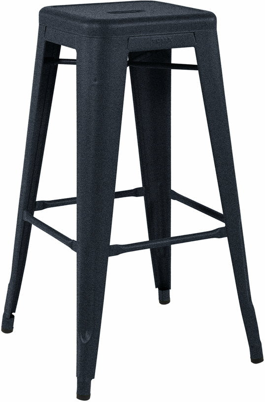 Tabouret en acier H75 Bleu nuit mat fine texture - Tolix - The Cool Republic