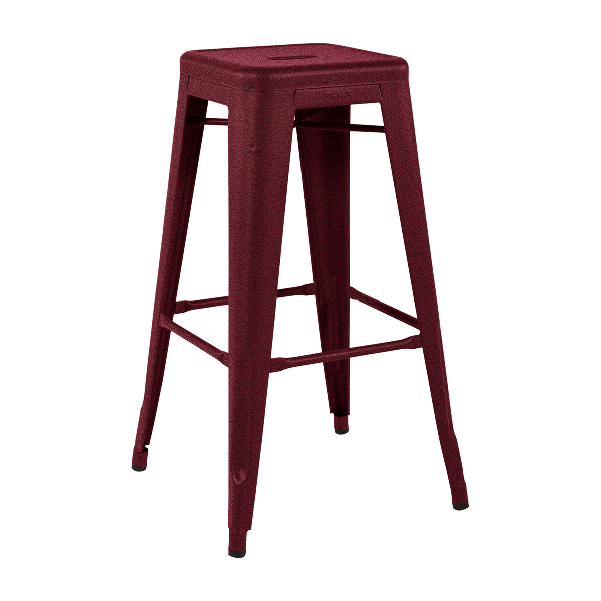 Tabouret en acier H75 Bourgogne mat fine texture - Tolix - The Cool Republic