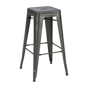 Tabouret en acier H75 Brut verni satiné - Tolix - The Cool Republic