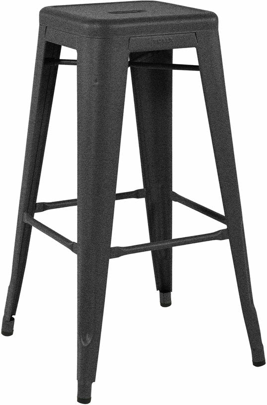 Tabouret en acier H75 Graphite mat fine texture - Tolix - The Cool Republic