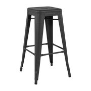 Tabouret en acier H75 Graphite mat fine texture - Tolix - The Cool Republic