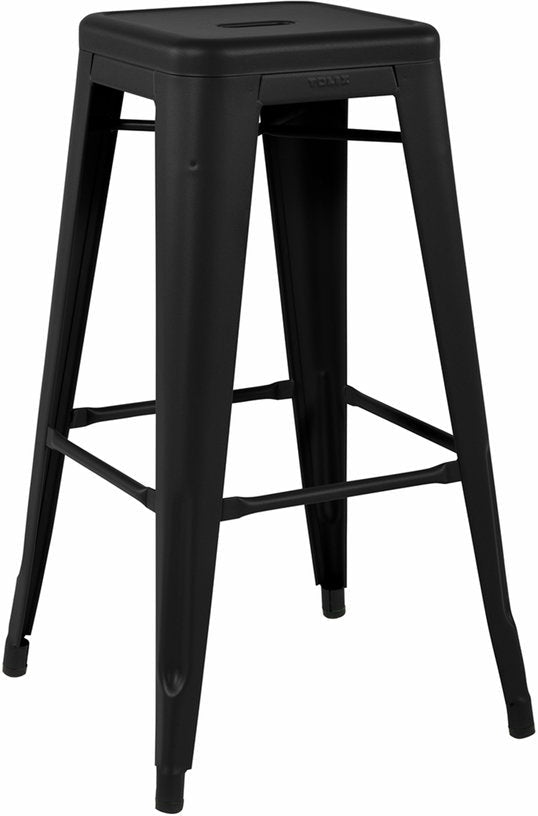 Tabouret en acier H75 Noir mat - Tolix - The Cool Republic