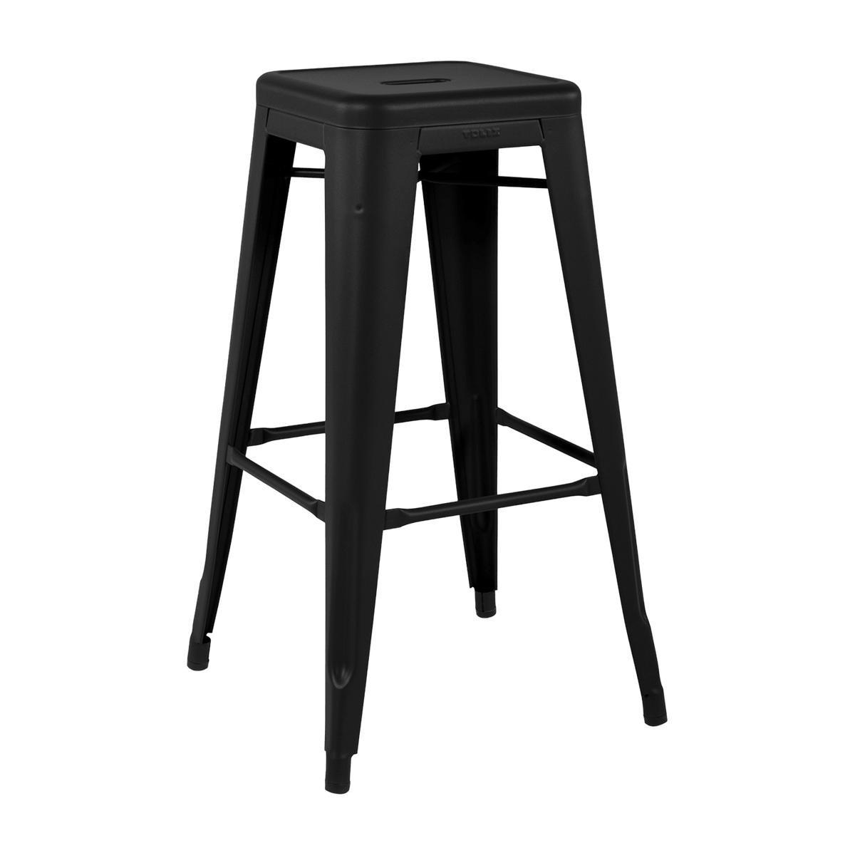 Tabouret en acier H75 Noir mat - Tolix - The Cool Republic