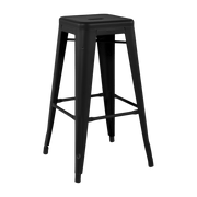 Tabouret en acier H75 Noir mat - Tolix - The Cool Republic