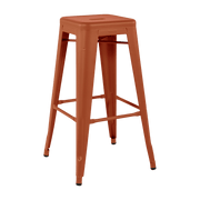 Tabouret en acier H75 Terracotta mat fine texture - Tolix - The Cool Republic