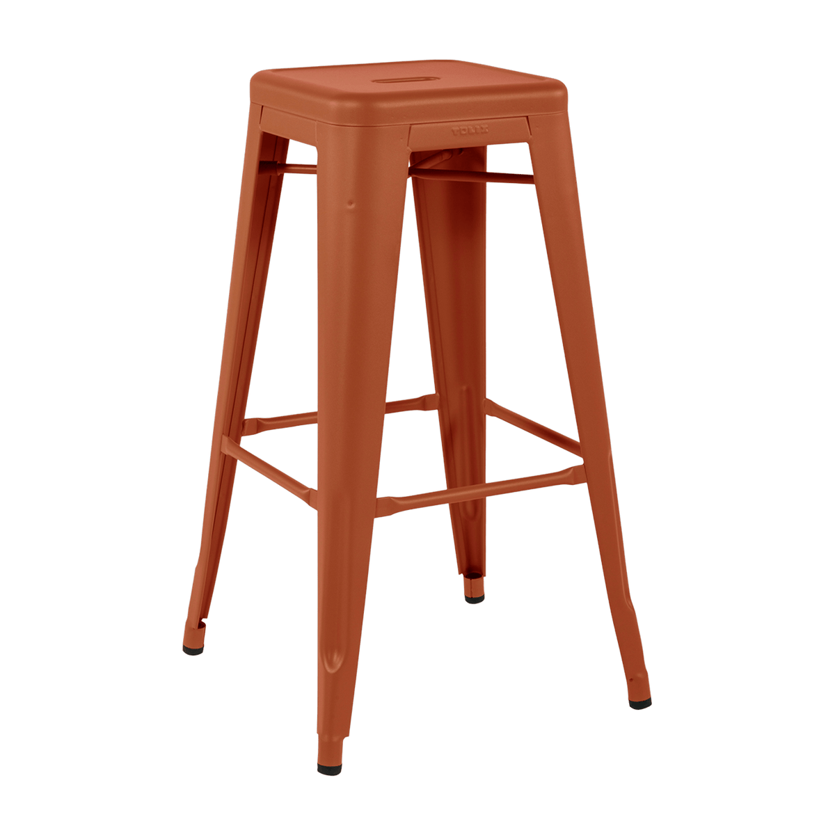 Tabouret en acier H75 Terracotta mat fine texture - Tolix - The Cool Republic