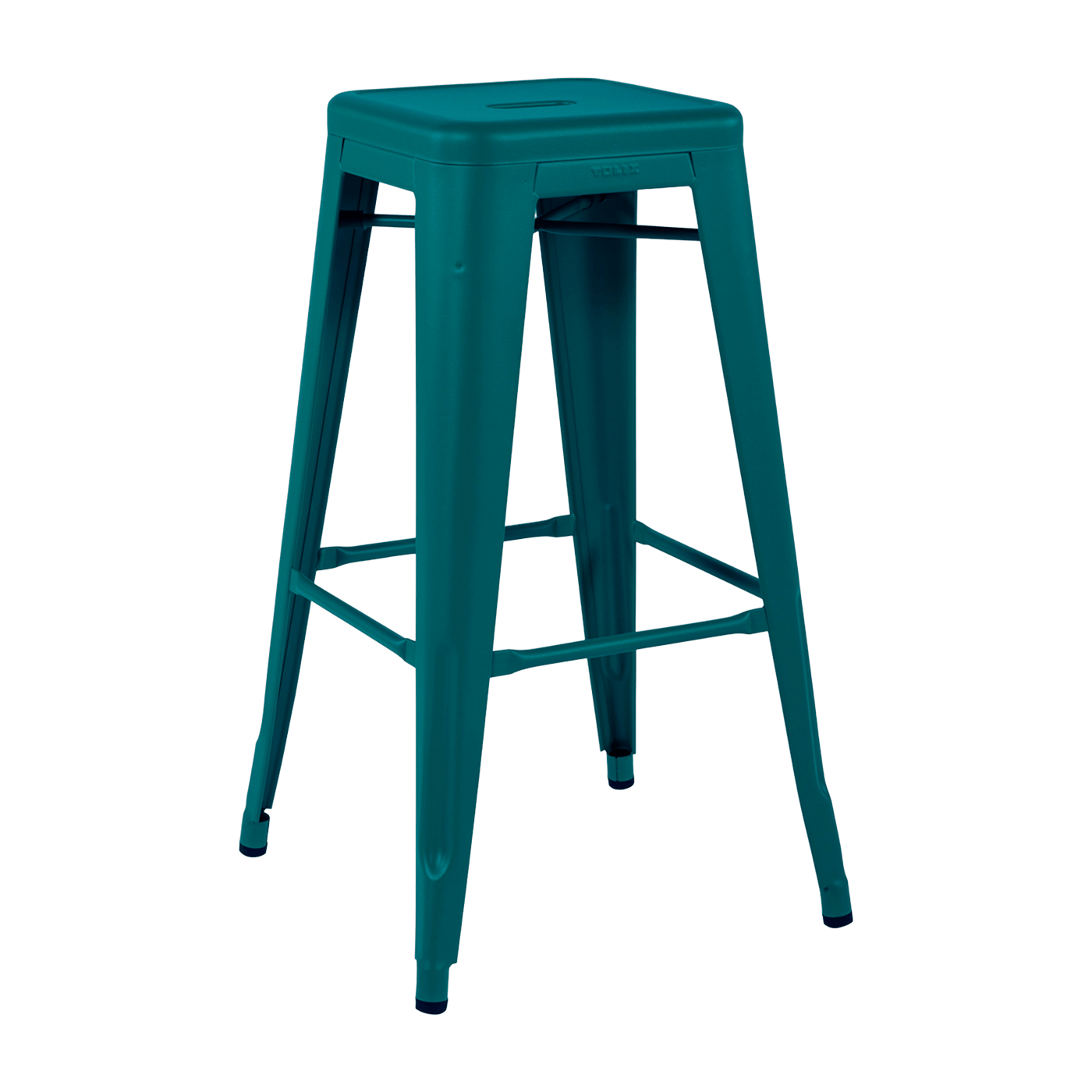 Tabouret en acier H75 Vert canard mat fine texture - Tolix - The Cool Republic