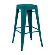 Tabouret en acier H75 Vert canard mat fine texture - Tolix - The Cool Republic