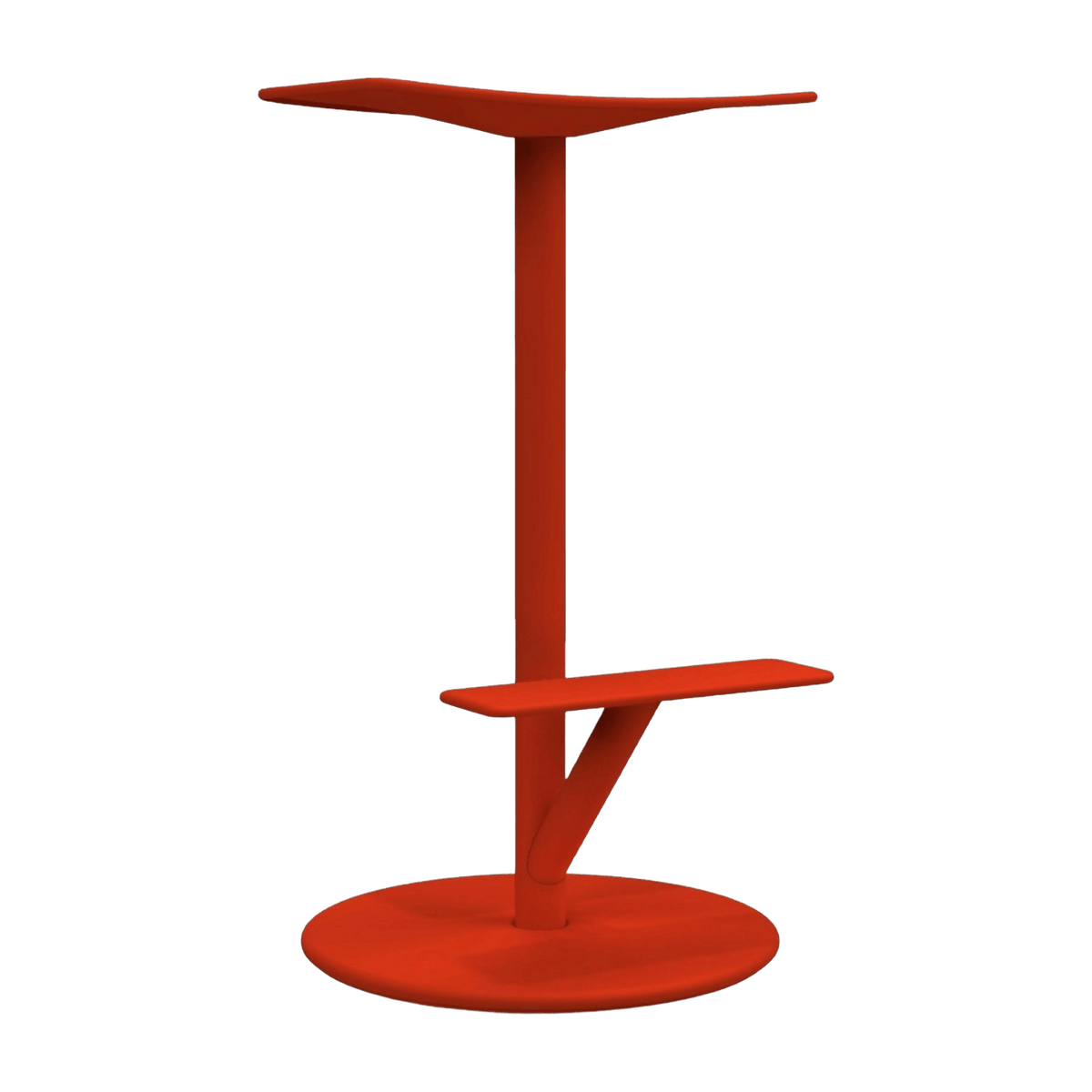 Tabouret en acier mat 66 cm corail Sequoia - Magis - The Cool Republic