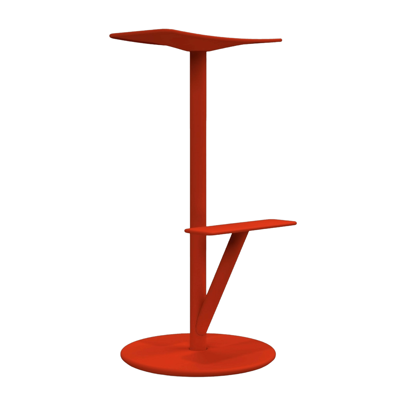 Tabouret en acier mat 76 cm corail Sequoia - Magis - The Cool Republic