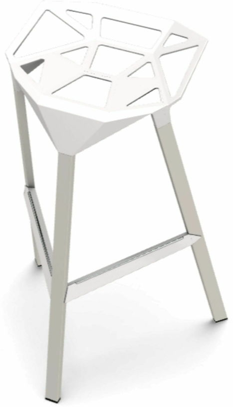 Tabouret en aluminium blanc 77 cm One - Magis - The Cool Republic