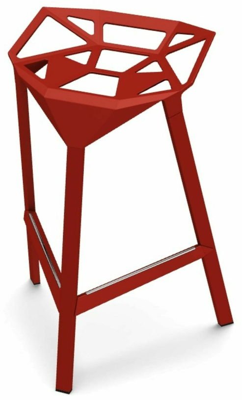 Tabouret en aluminium rouge 67 cm One - Magis - The Cool Republic