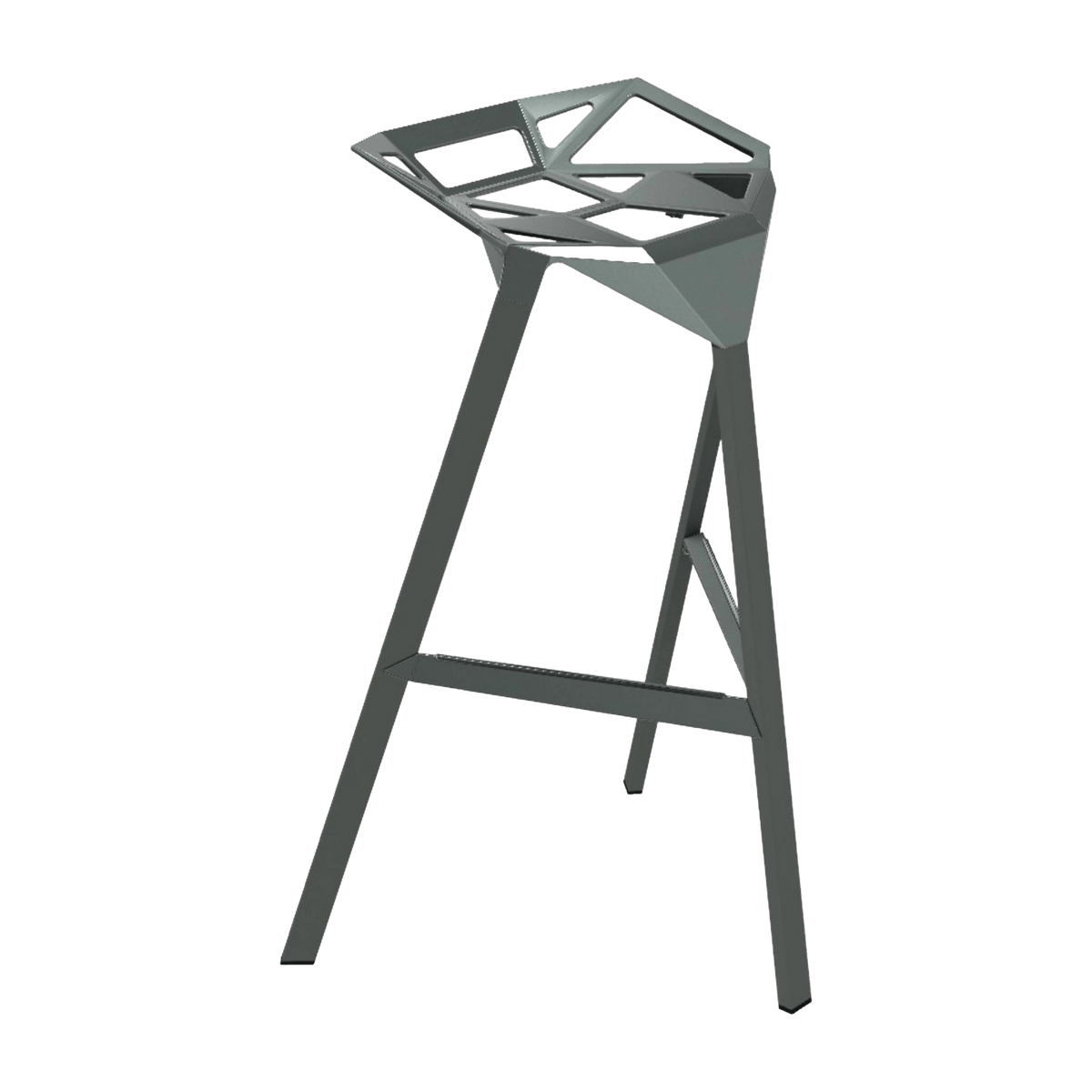 Tabouret en aluminium vert gris 77 cm One - Magis - The Cool Republic