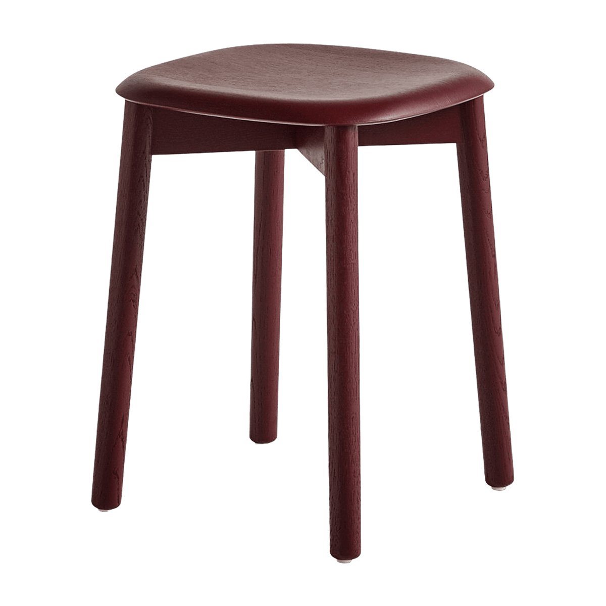Tabouret en bois de chêne bordeaux Soft Edge 72 - HAY - The Cool Republic