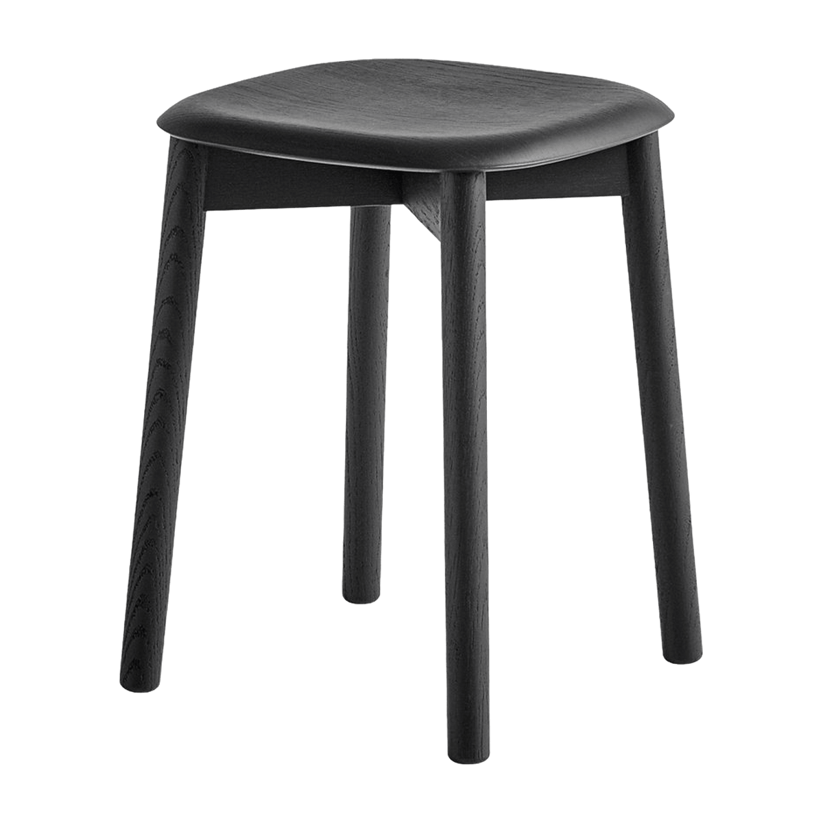 Tabouret en bois de chêne noir Soft Edge 72 - HAY - The Cool Republic
