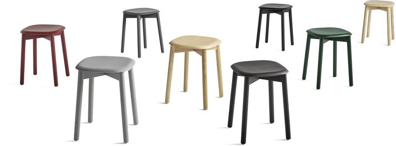 Tabouret en bois de chêne vert clair Soft Edge 72 - HAY - The Cool Republic