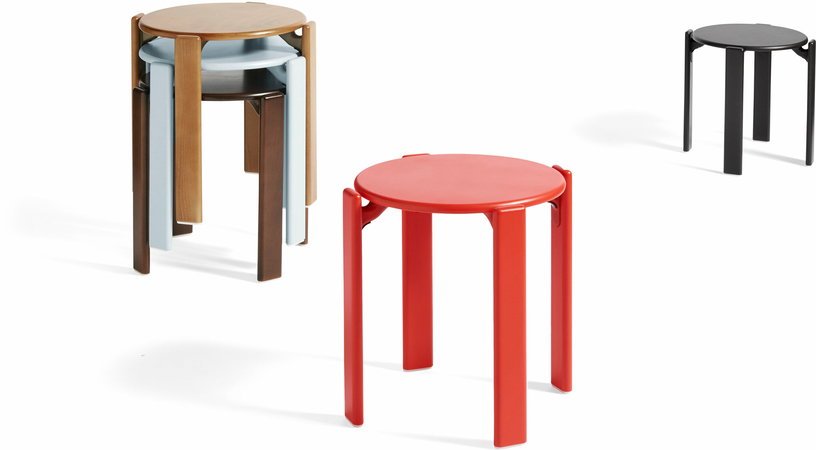 Tabouret en bois de hêtre noir Rey - HAY - The Cool Republic